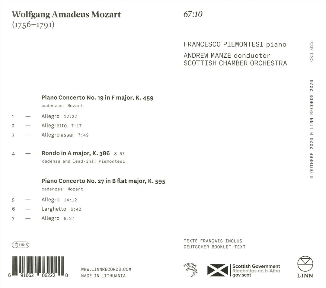 Mozart: Piano Concertos Nos. 19 & 27; Rondo K. 386 cover art