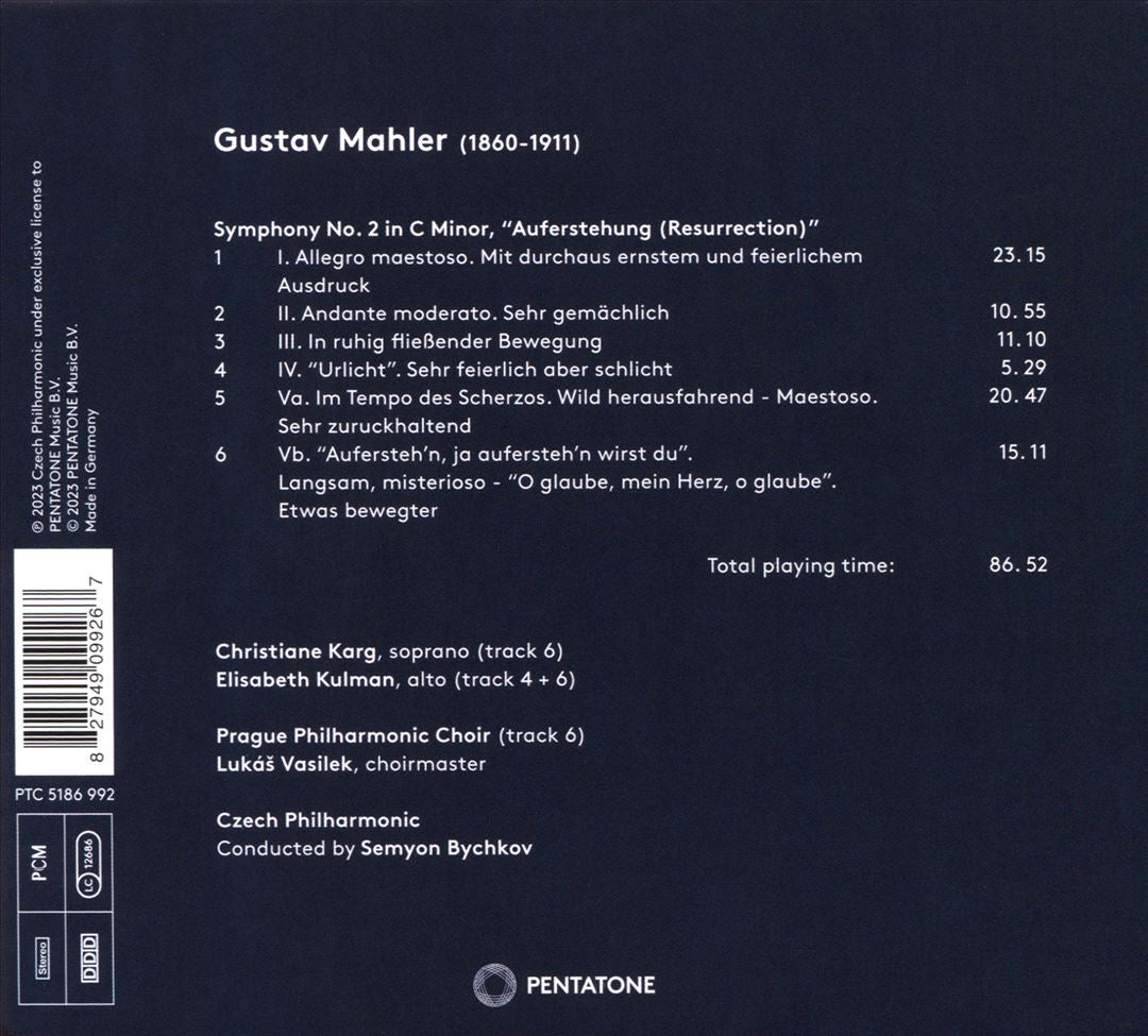 Mahler: Symphony No. 2 cover art