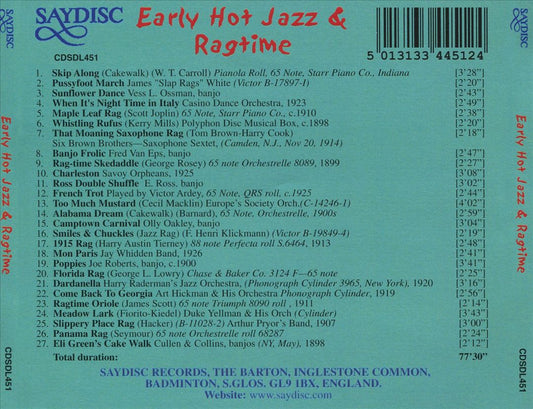 Early Hot Jazz & Ragtime cover art