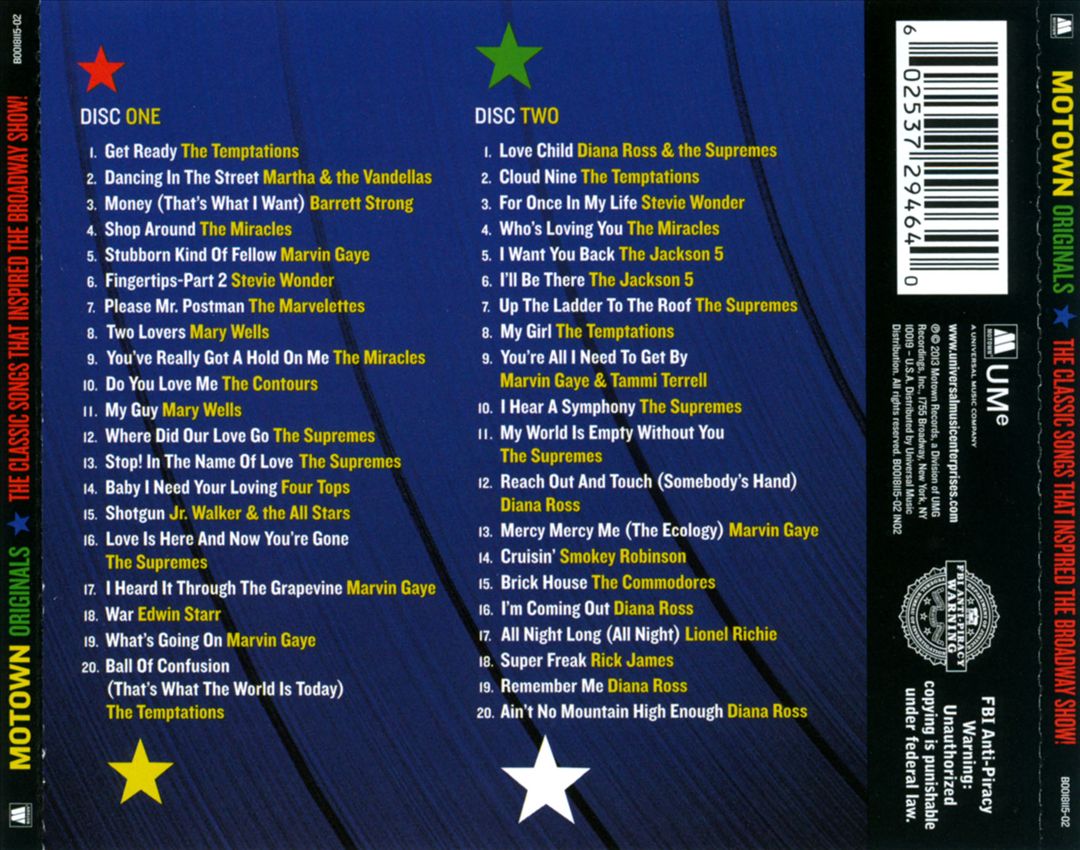 Motown the Musical: Originals - The Classic Songs That Inspired the Broadway Show [Special Edition] cover art