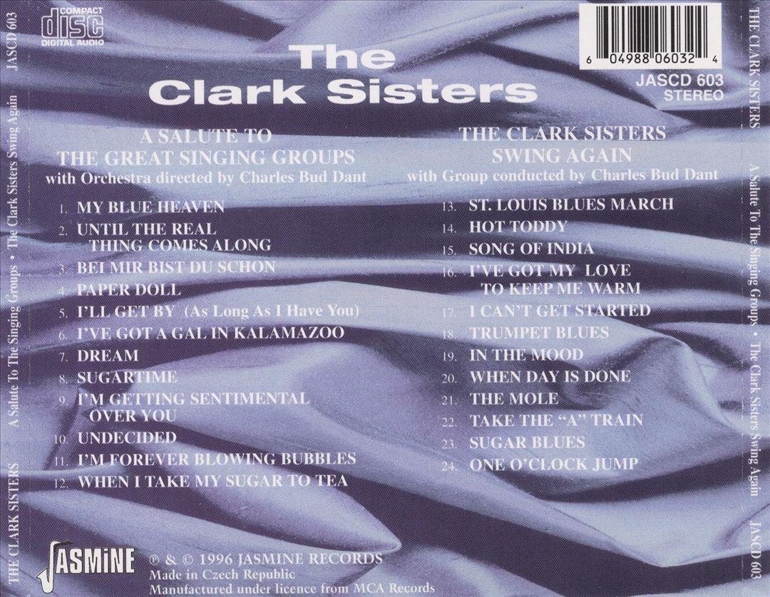 Salute the Great Singing Groups/The Clark Sisters Swing Again cover art