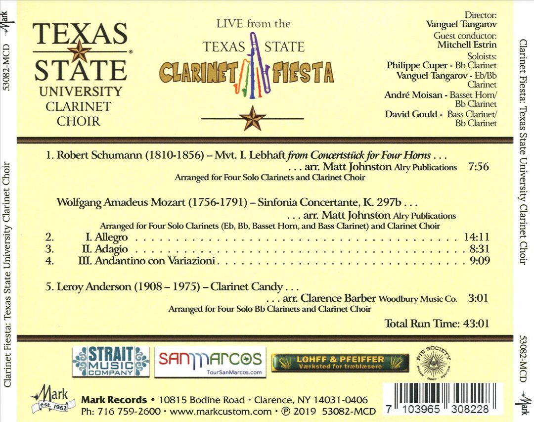 Live from the Texas State Clarinet Fiesta cover art