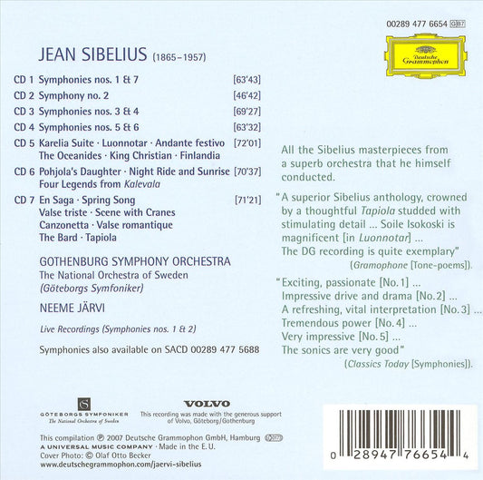 Sibelius: The Symphonies; Tone Poems cover art