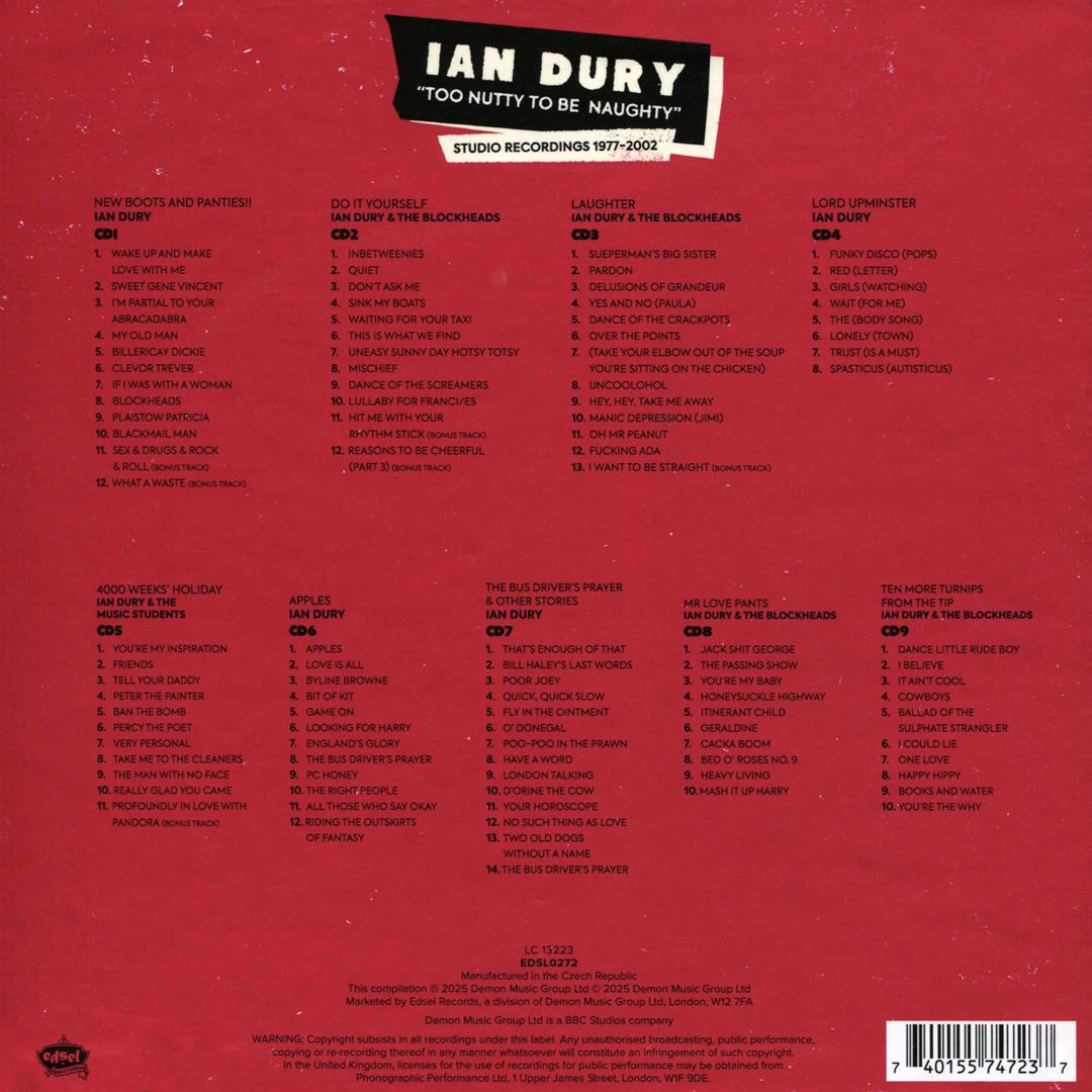 Too Nutty To Be Naughty: Studio Recordings 1977-2002 cover art