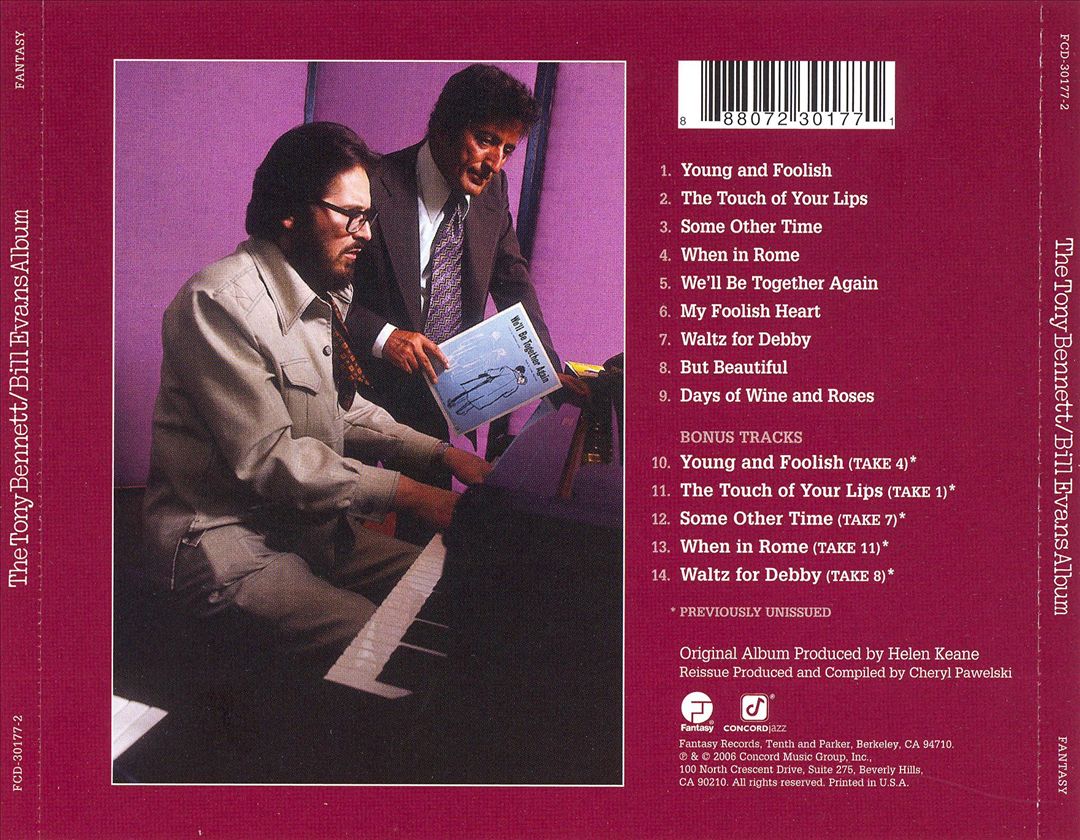 Tony Bennett/Bill Evans Album cover art