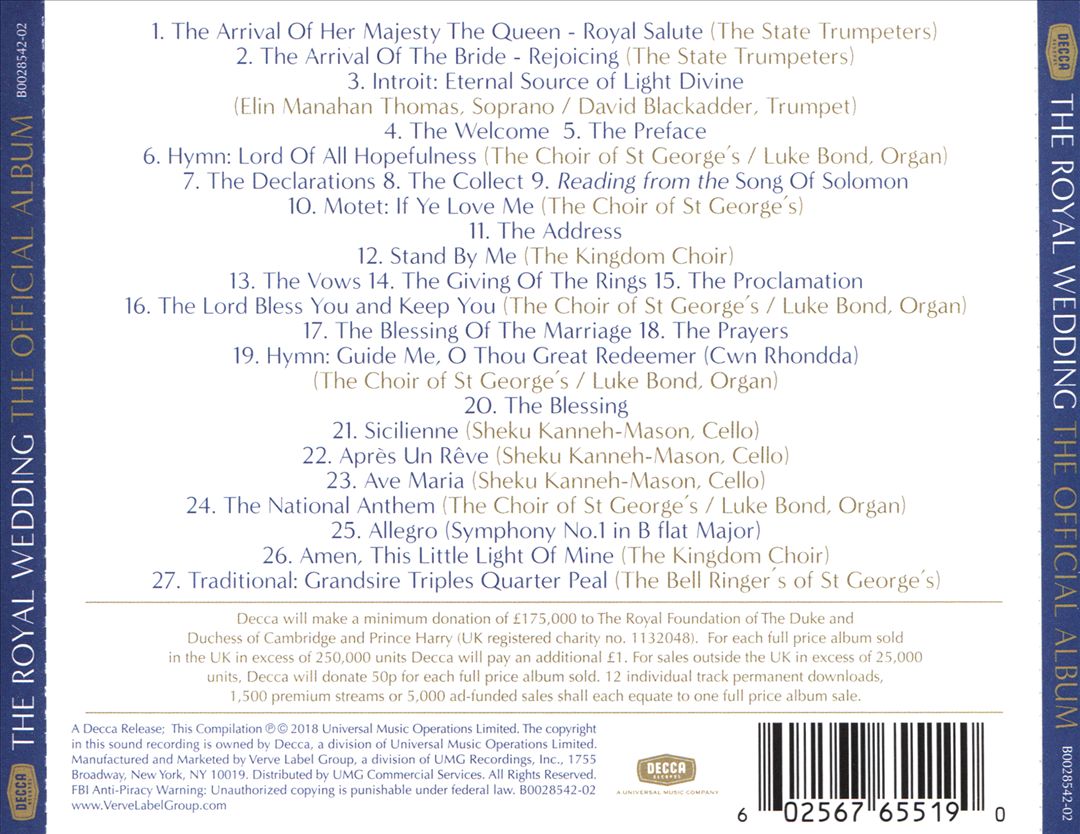 Royal Wedding: The Official Album [2018] cover art