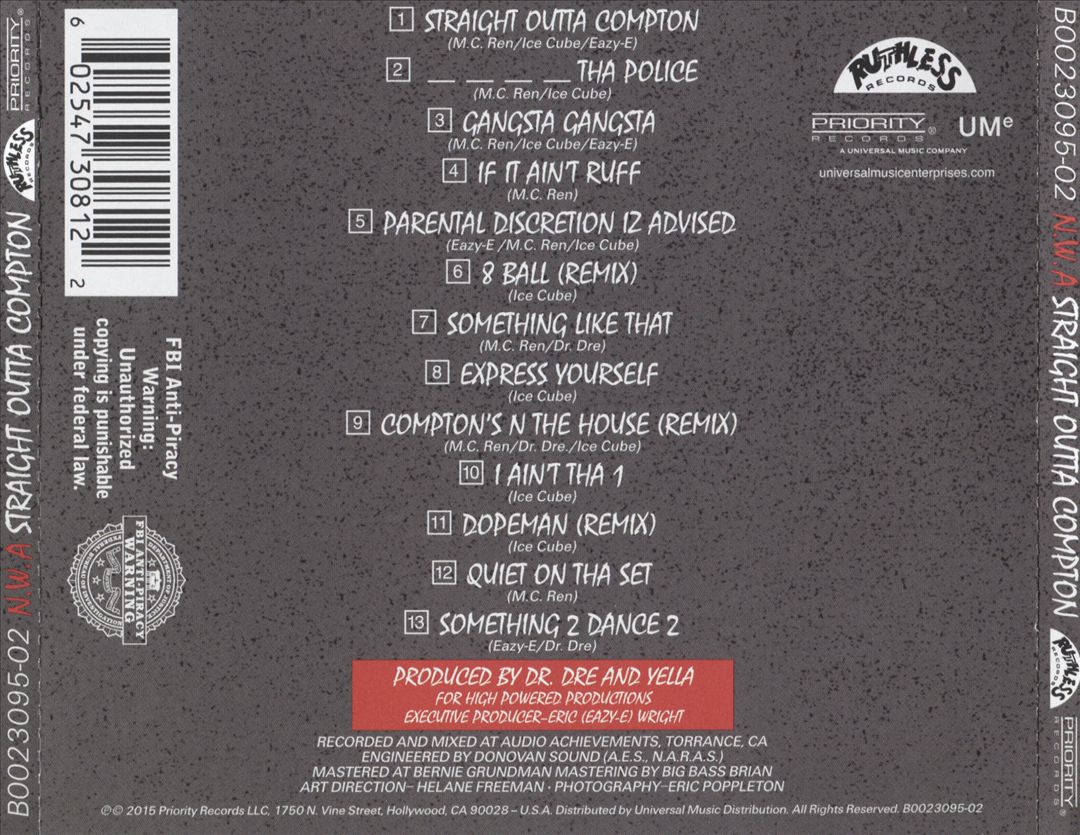 Straight Outta Compton cover art