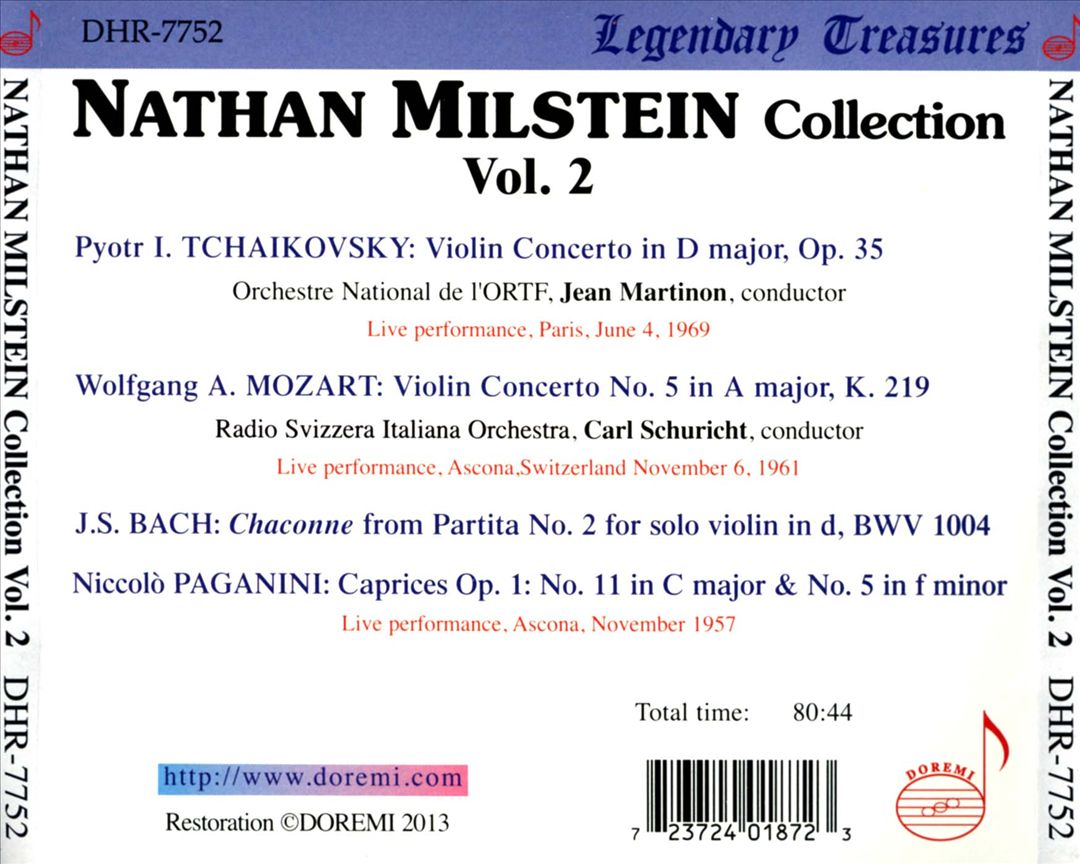 Nathan Milstein Collection, Vol. 2 cover art