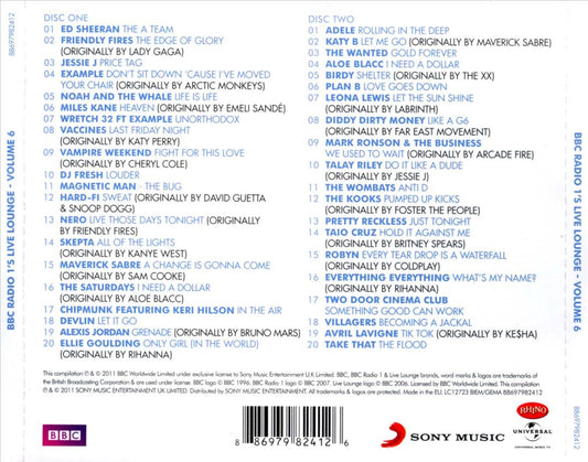 BBC Radio 1's Live Lounge, Vol. 6 cover art