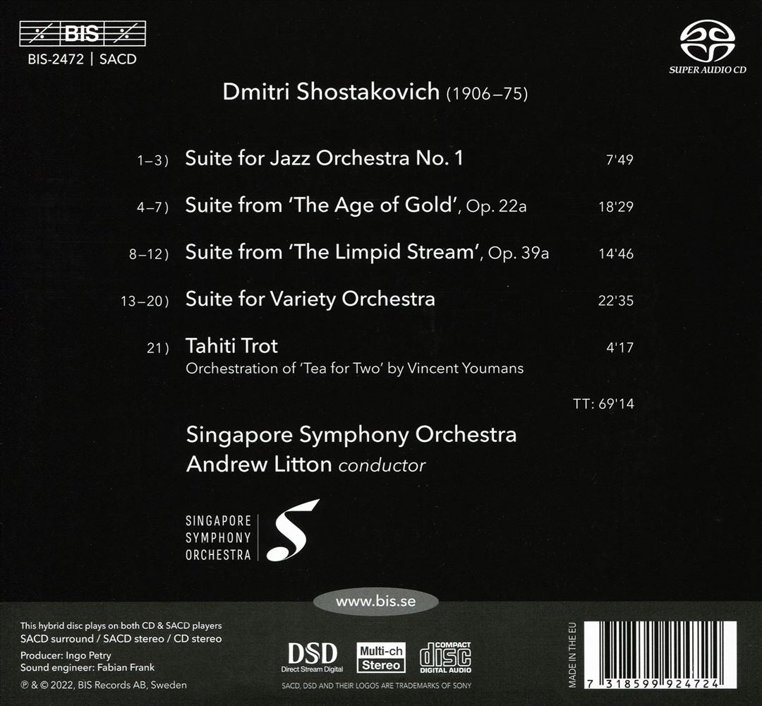 Shostakovich: Jazz & Variety Suites cover art