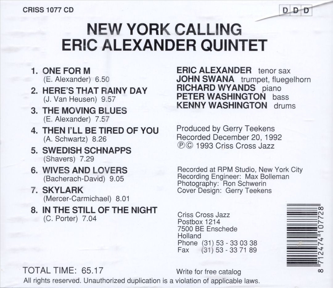 New York Calling cover art