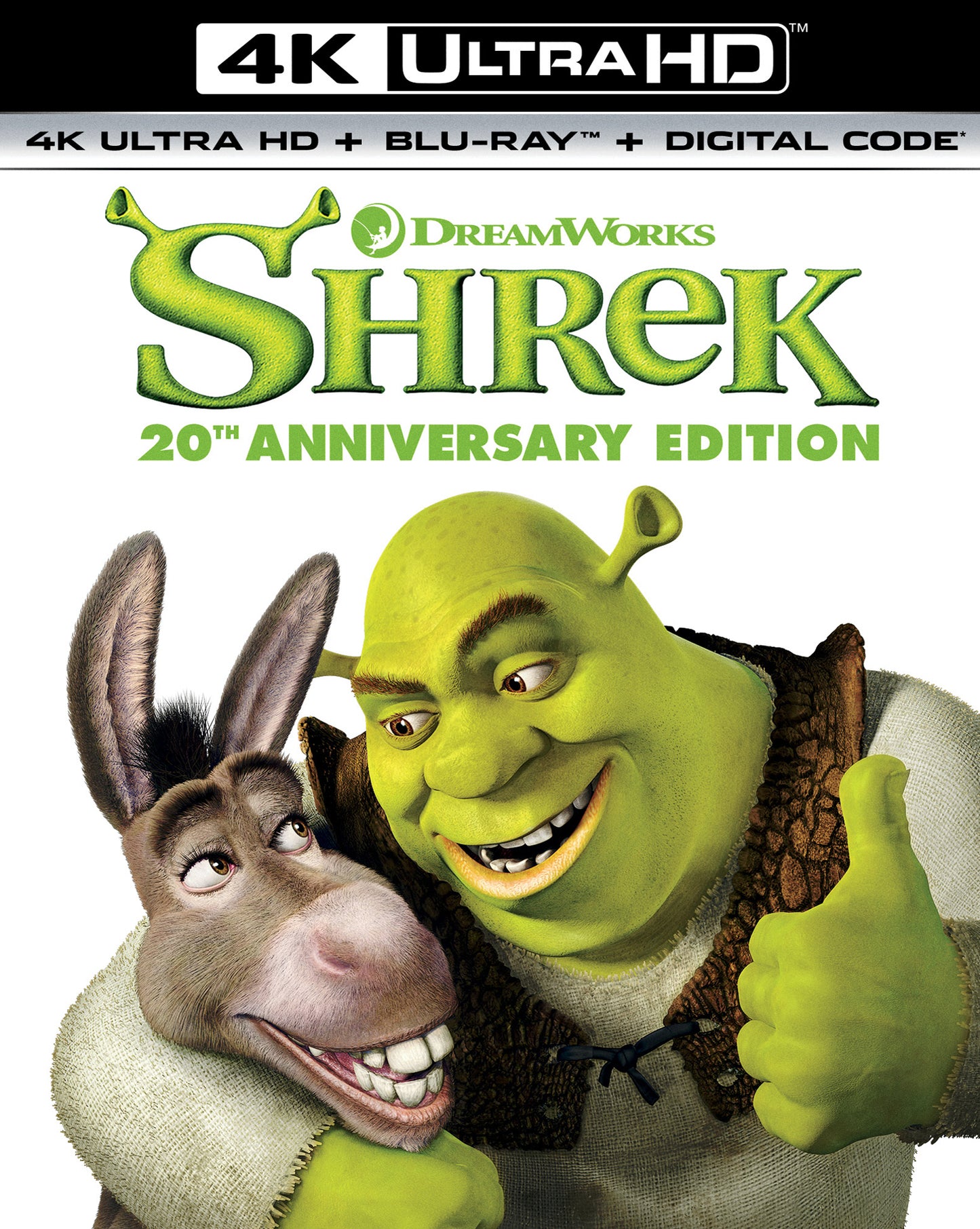 Shrek [20th Anniversary Edition] [Includes Digital Copy] [4K Ultra HD Blu-ray/Blu-ray] cover art