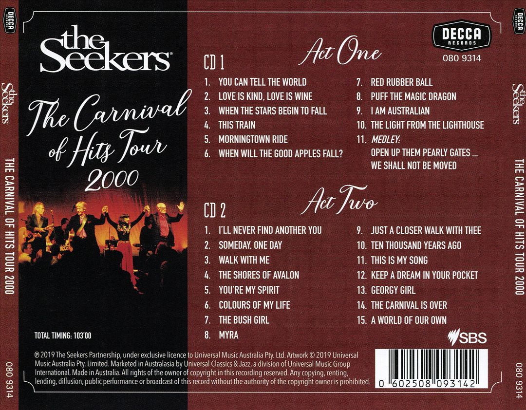 Carnival of Hits Tour 2000 cover art
