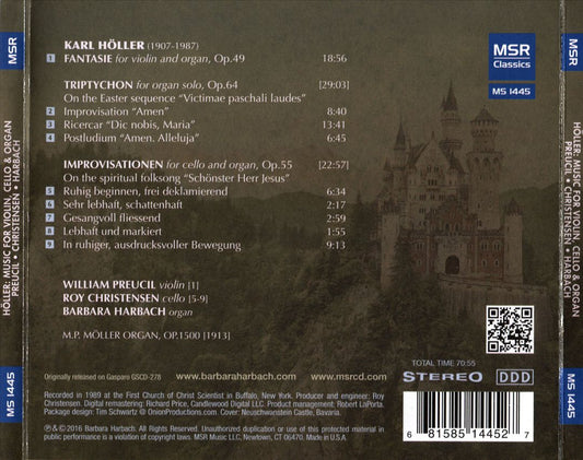 Karl Höller: Music for Violin, Cello and Organ cover art