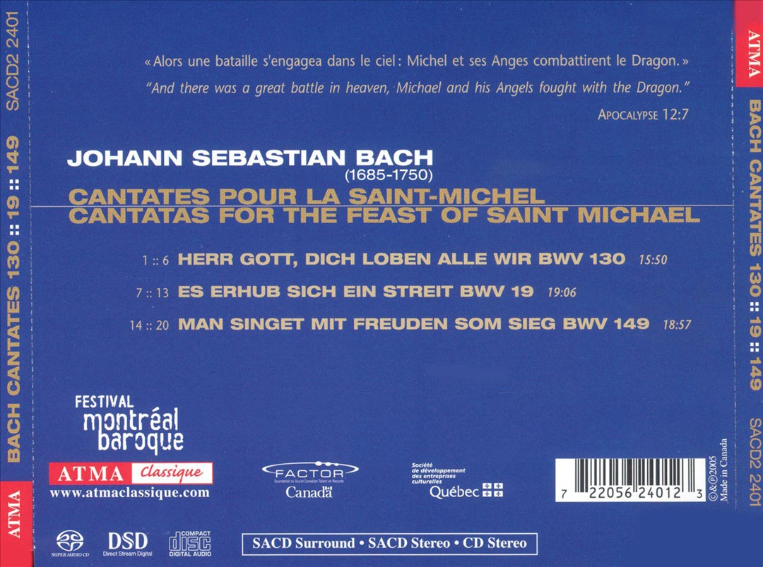 Bach: Saint Michel Cantatas  cover art
