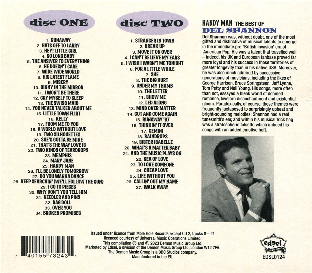 Handy Man: The Best of Del Shannon cover art