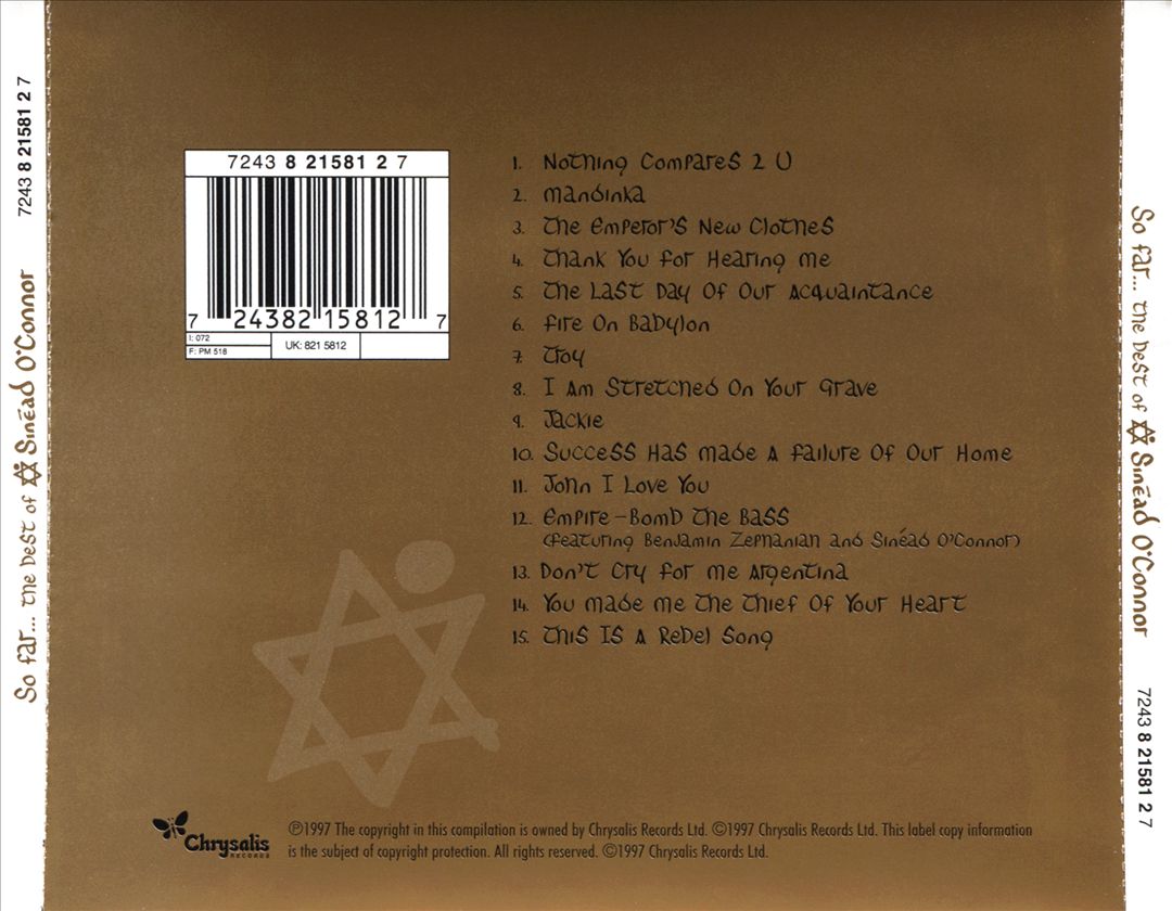 So Far... The Best of Sinéad O'Connor cover art