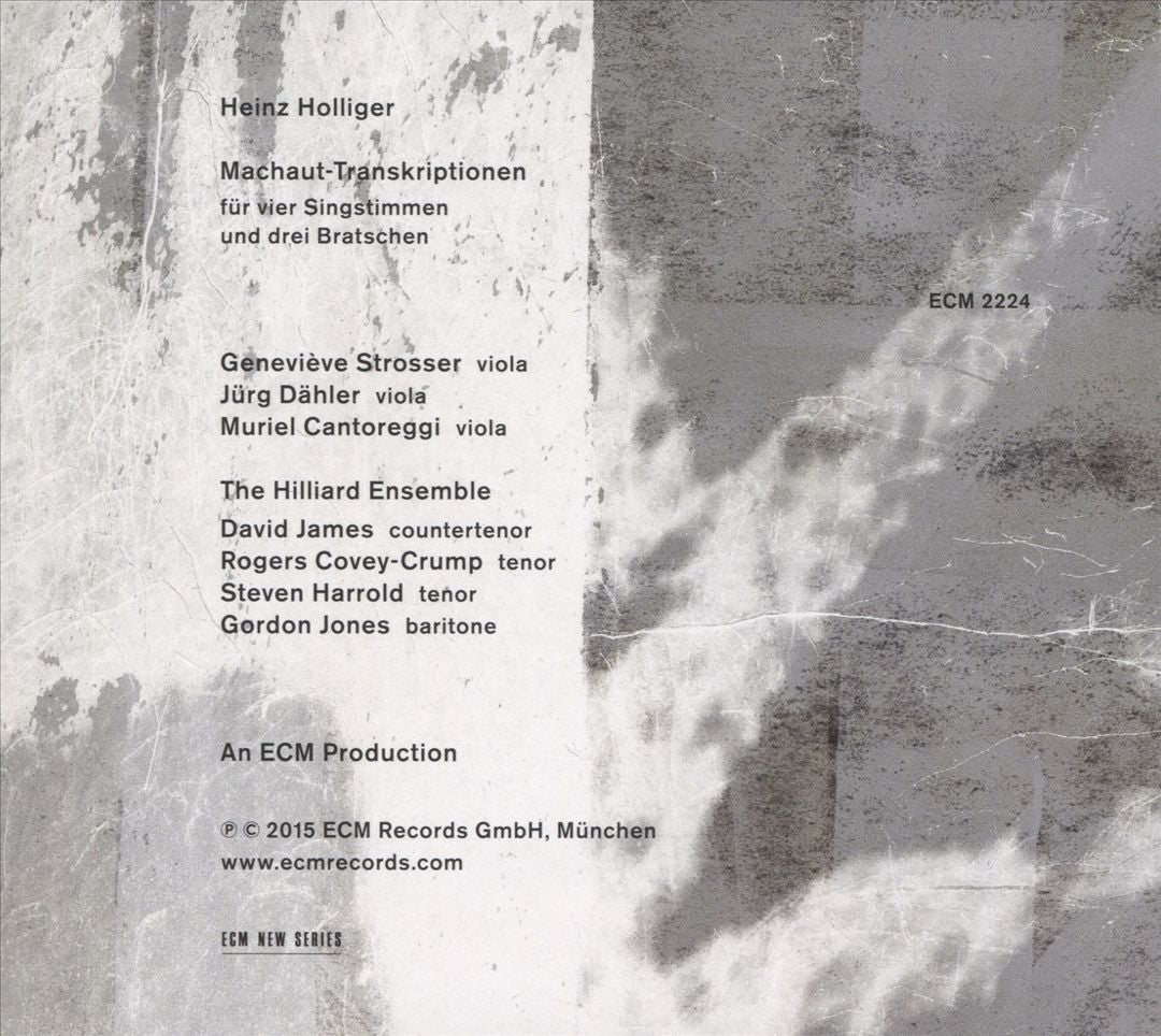 Heinz Holliger: Machaut-Transkriptionen cover art