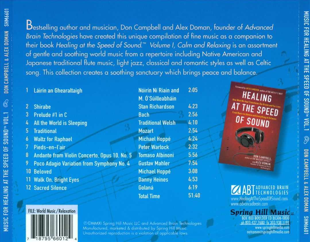 Music for Healing at the Speed of Sound, Vol. 1: Calm & Relaxing cover art