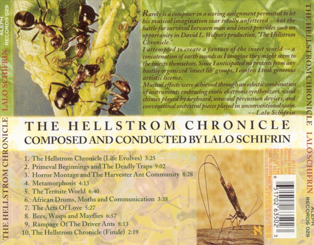 Hellstrom Chronicle (The Original Score by Lalo Schifrin) (Limited Edition) cover art