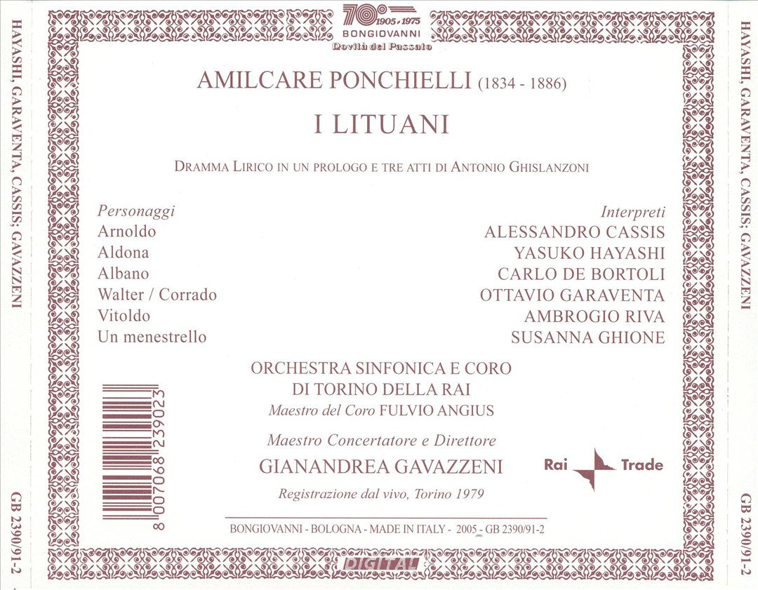 Ponchielli: I Lituani cover art
