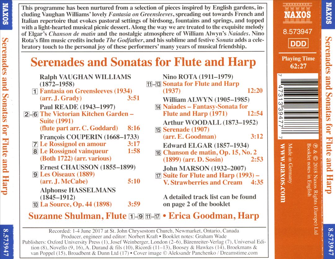 Serenades & Sonatas for Flute and Harp cover art