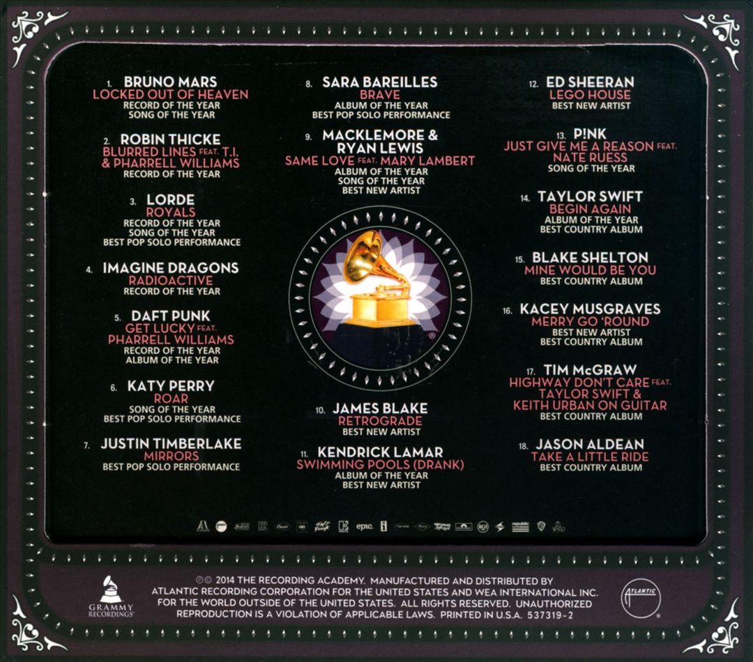 2014 Grammy Nominees cover art