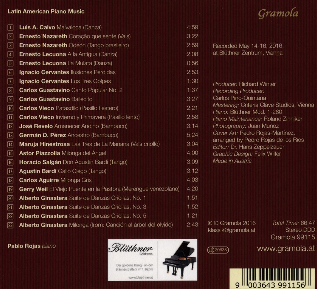 Latin American Piano Music cover art