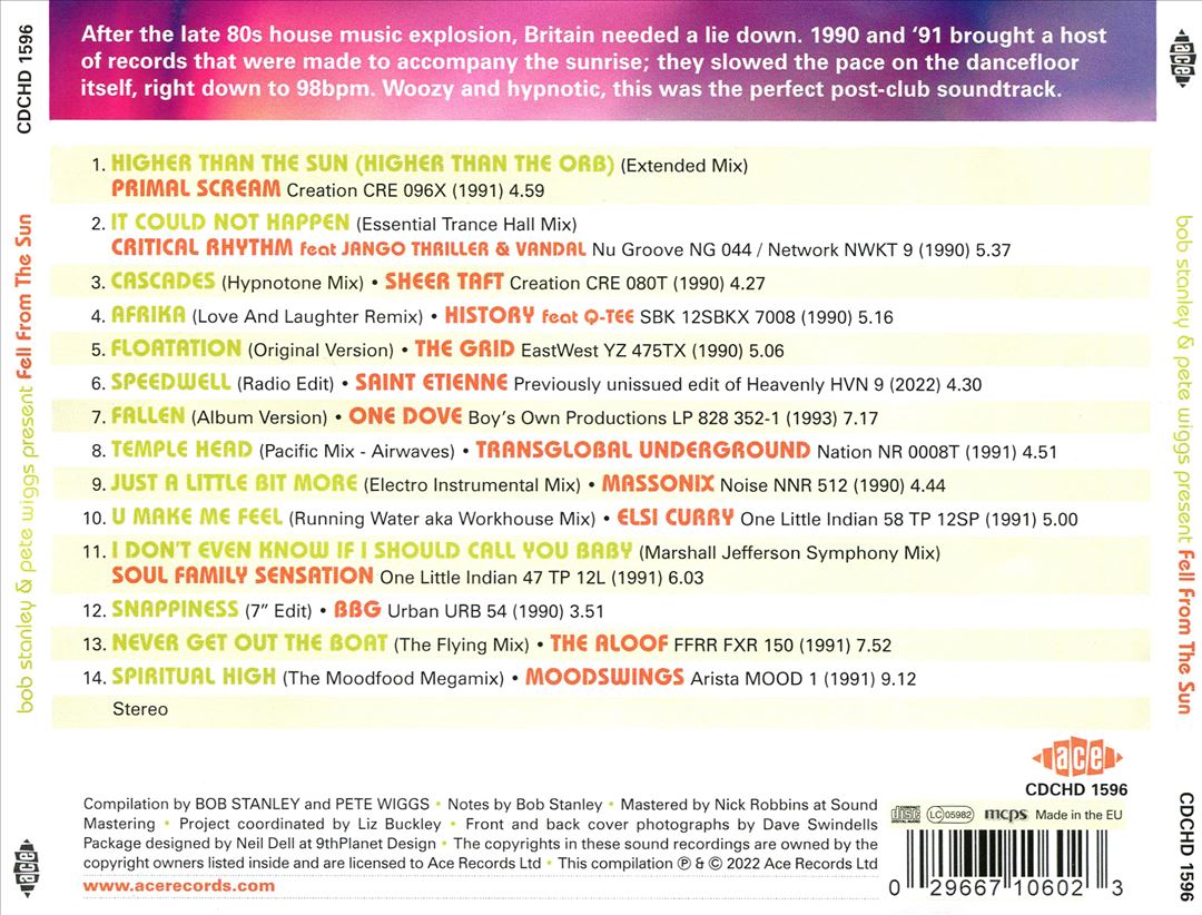 Fell from the Sun: Downtempo and After Hours 1990-91 cover art