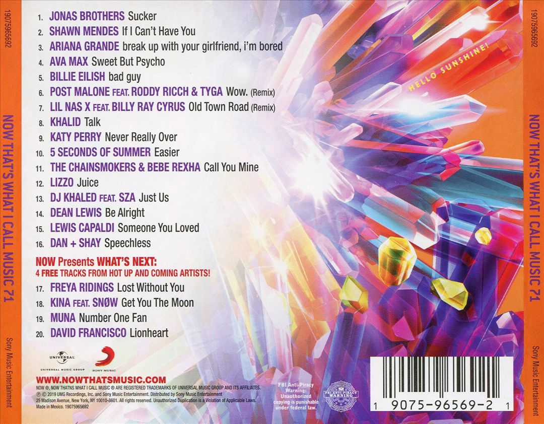 Now That's What I Call Music! Vol. 71 cover art