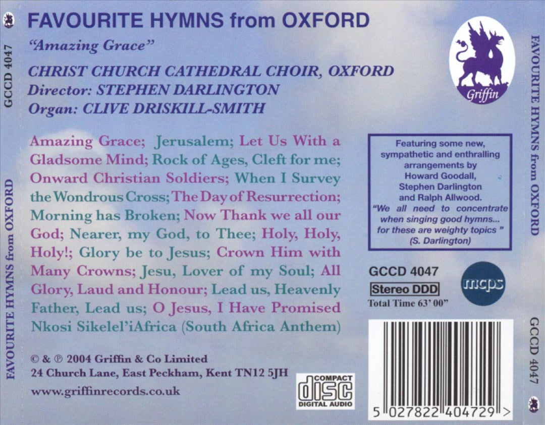 Favourite Hymns from Oxford: Amazing Grace cover art