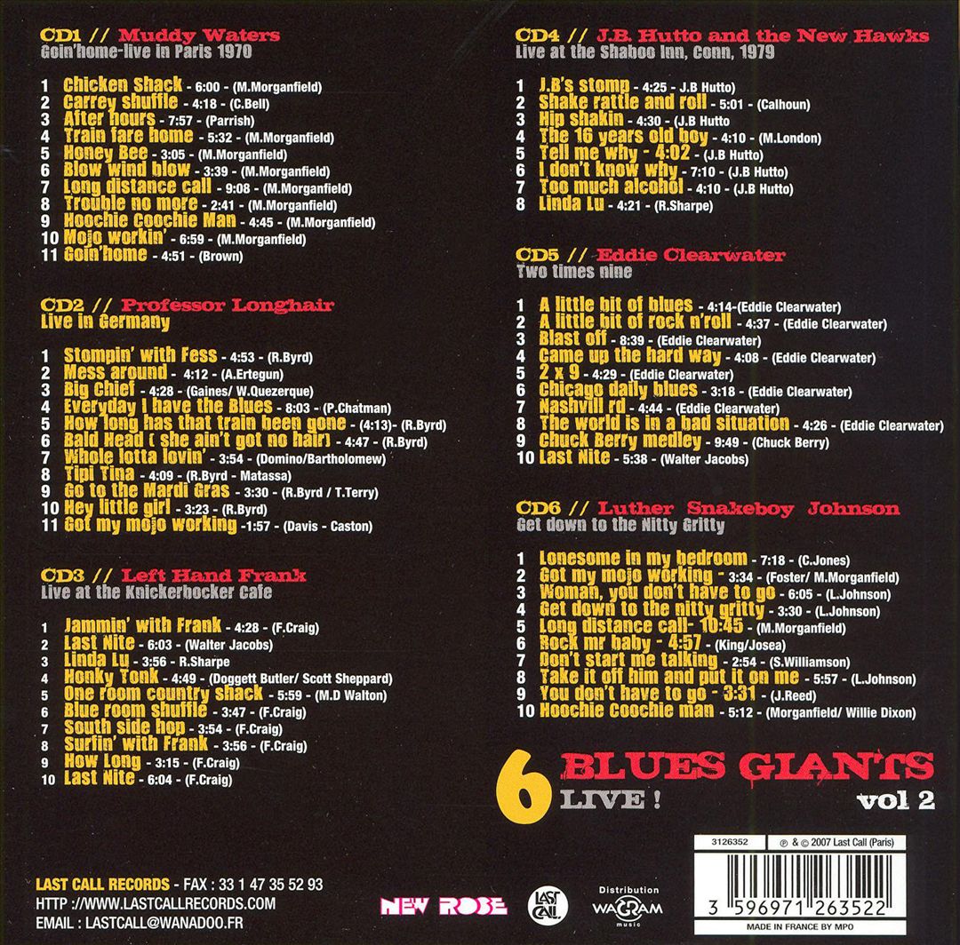 6 Blues Giants Live, Vol. 2 [6 Discs] cover art
