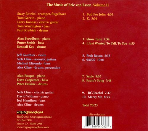 Music of Eric von Essen, Vol. 2 cover art
