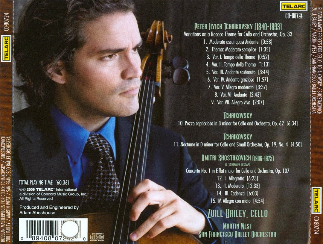 Russian Masterpieces for Cello and Orchestra cover art