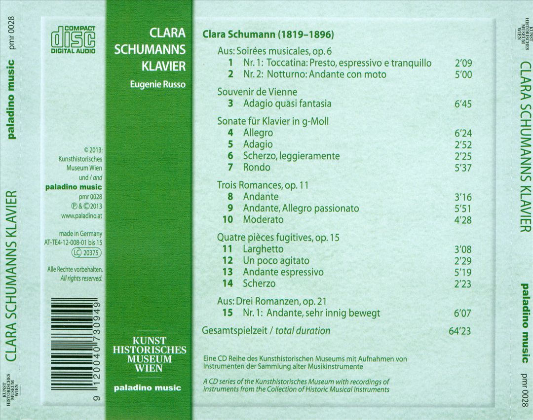 Clara Schumann's Klavier cover art