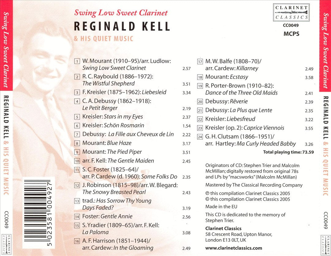 Swing Low Sweet Clarinet: Reginald Kell & His Quiet Music cover art