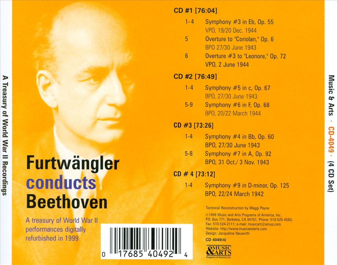 Furtwängler conducts Beethoven cover art