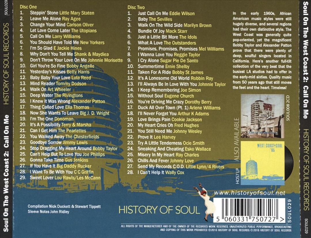 Soul on the West Coast, Vol. 2: Call on Me cover art