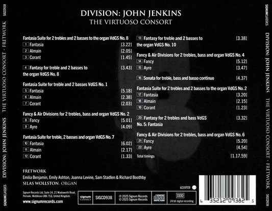 Division: John Jenkins - The Virtuoso Consort cover art