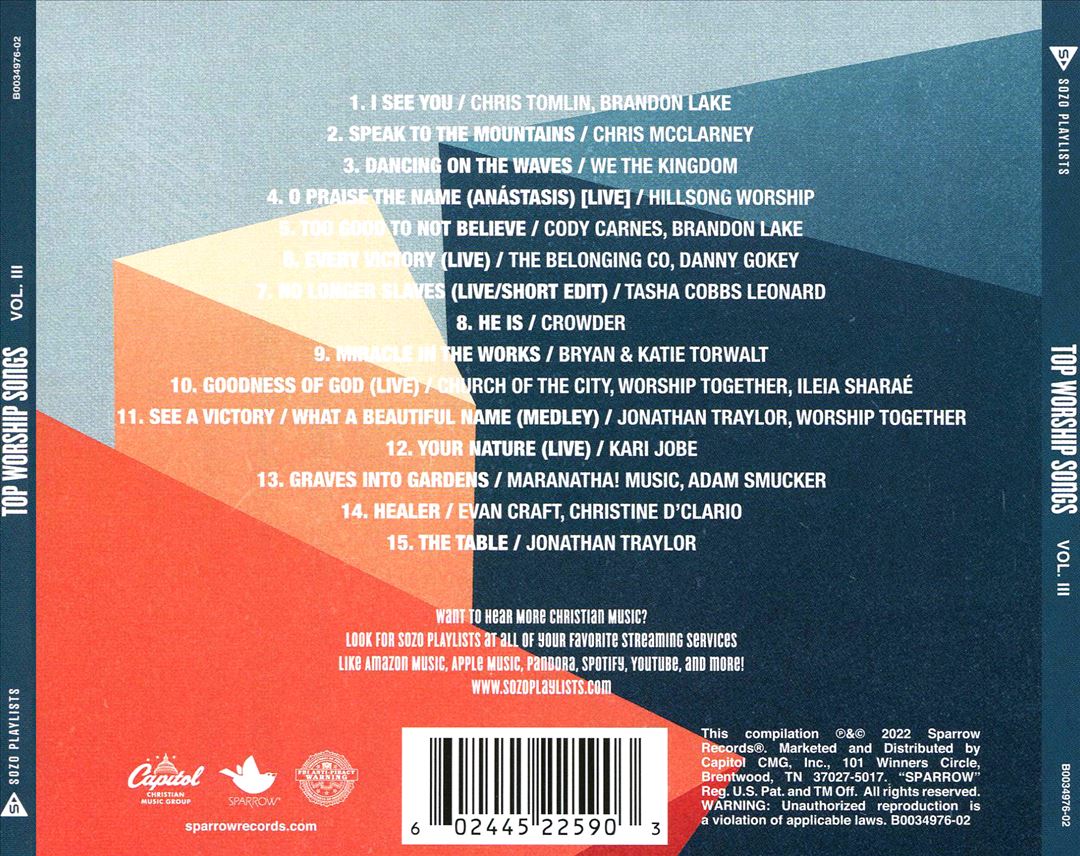 Sozo Playlists: Top Worship Hits, Vol. 3 cover art