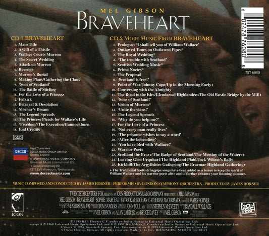 Braveheart [Original Motion Picture Soundtrack] [30th Anniversary] cover art