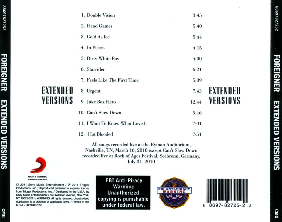 Extended Versions [2011] cover art