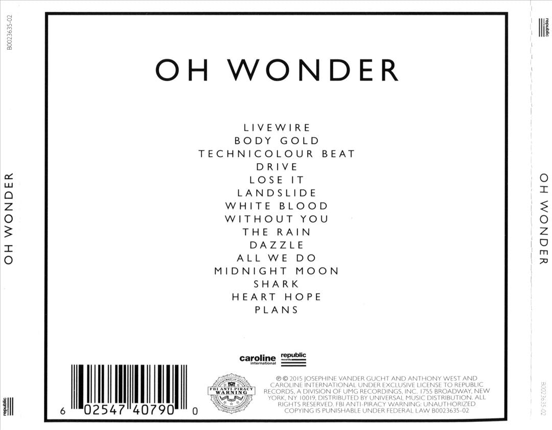 Oh Wonder cover art