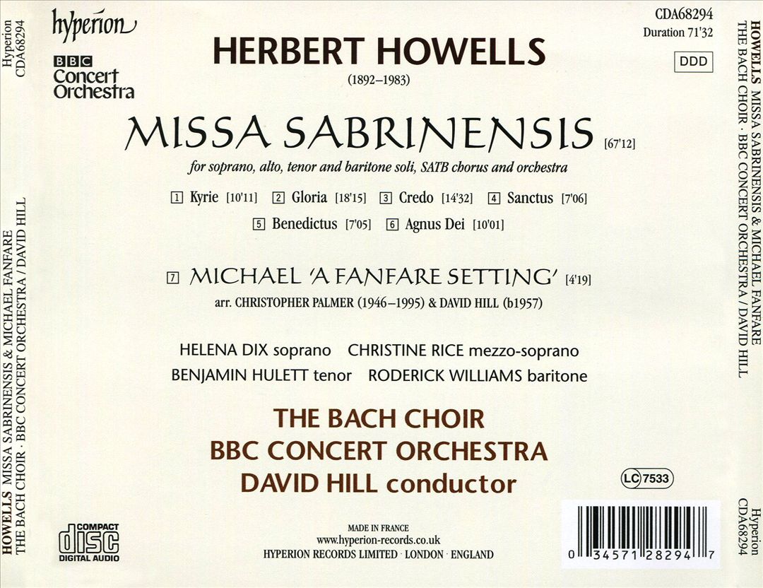 Howells: Missa Sabrinensis cover art