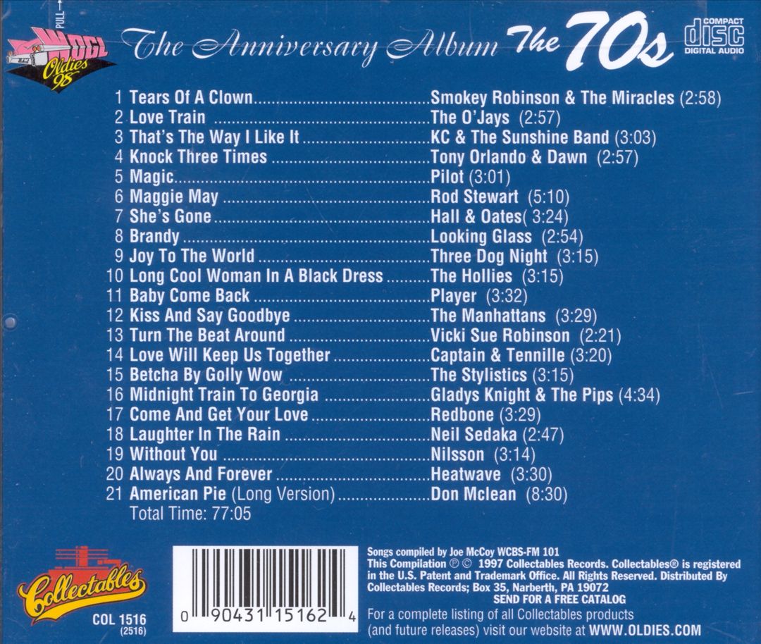 WOGL Oldies 98: Tenth Anniversary Edition - The 70s cover art