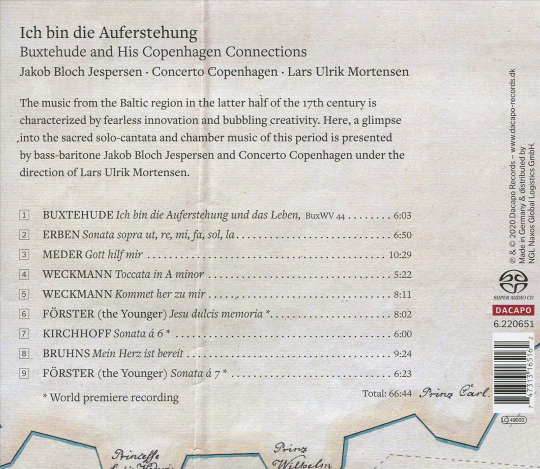 Ich bin die Auferstehung: Buxtehude and His Copenhagen Contemporaries cover art