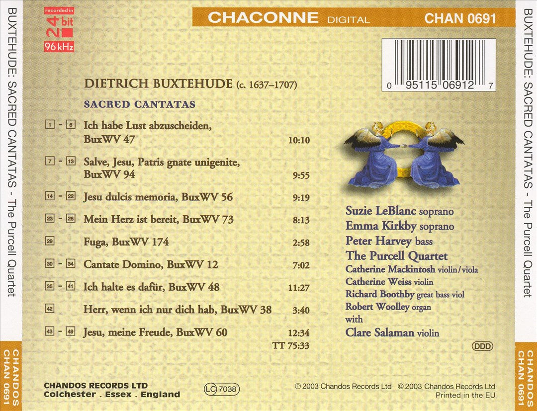 Buxtehude: Sacred Cantatas cover art