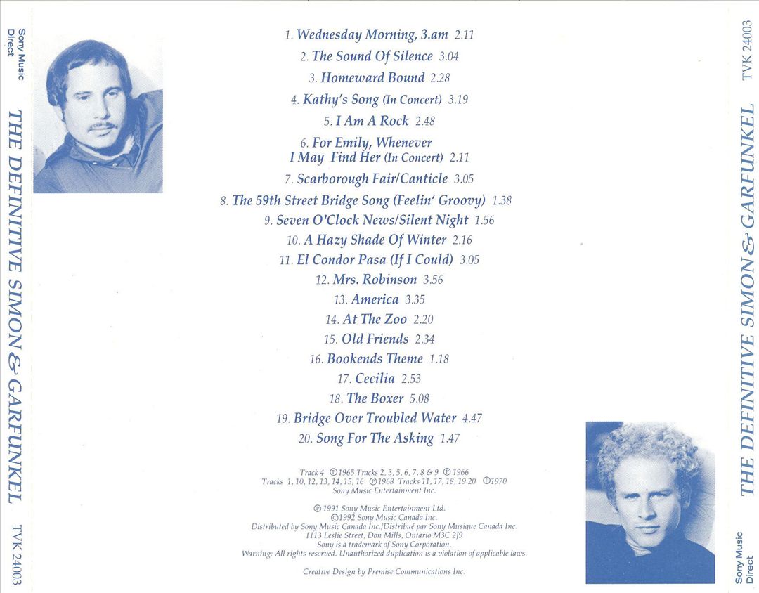 The Definitive Simon & Garfunkel cover art