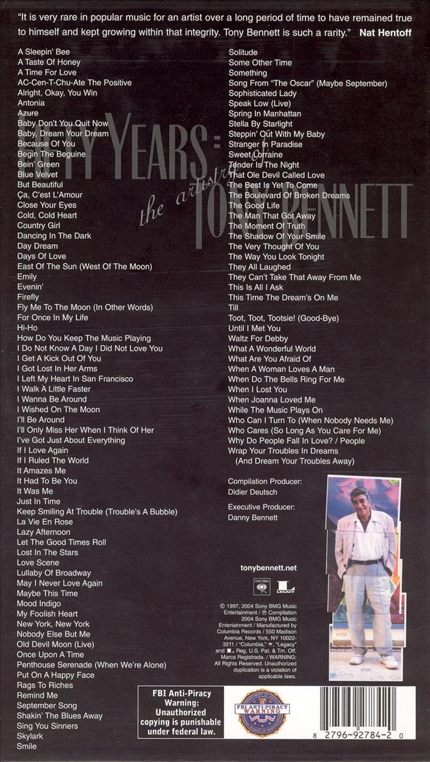 Fifty Years: The Artistry of Tony Bennett cover art