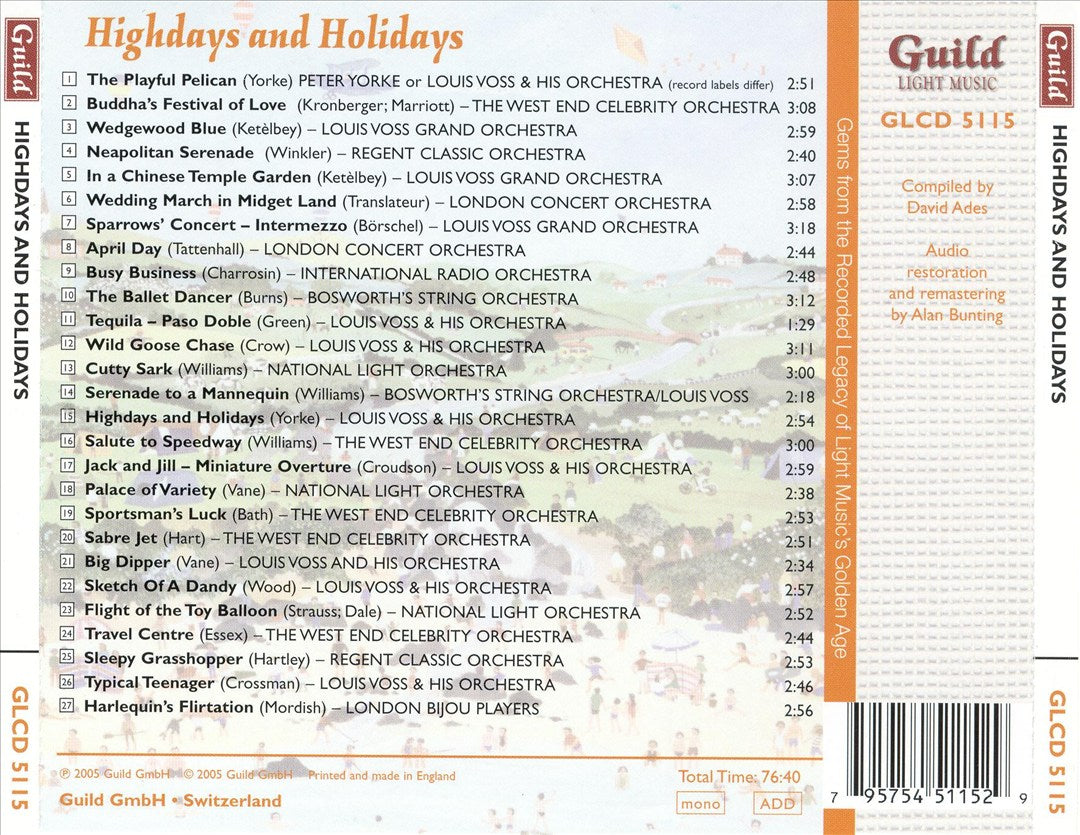 Golden Age of Light Music: Highdays and Holidays cover art